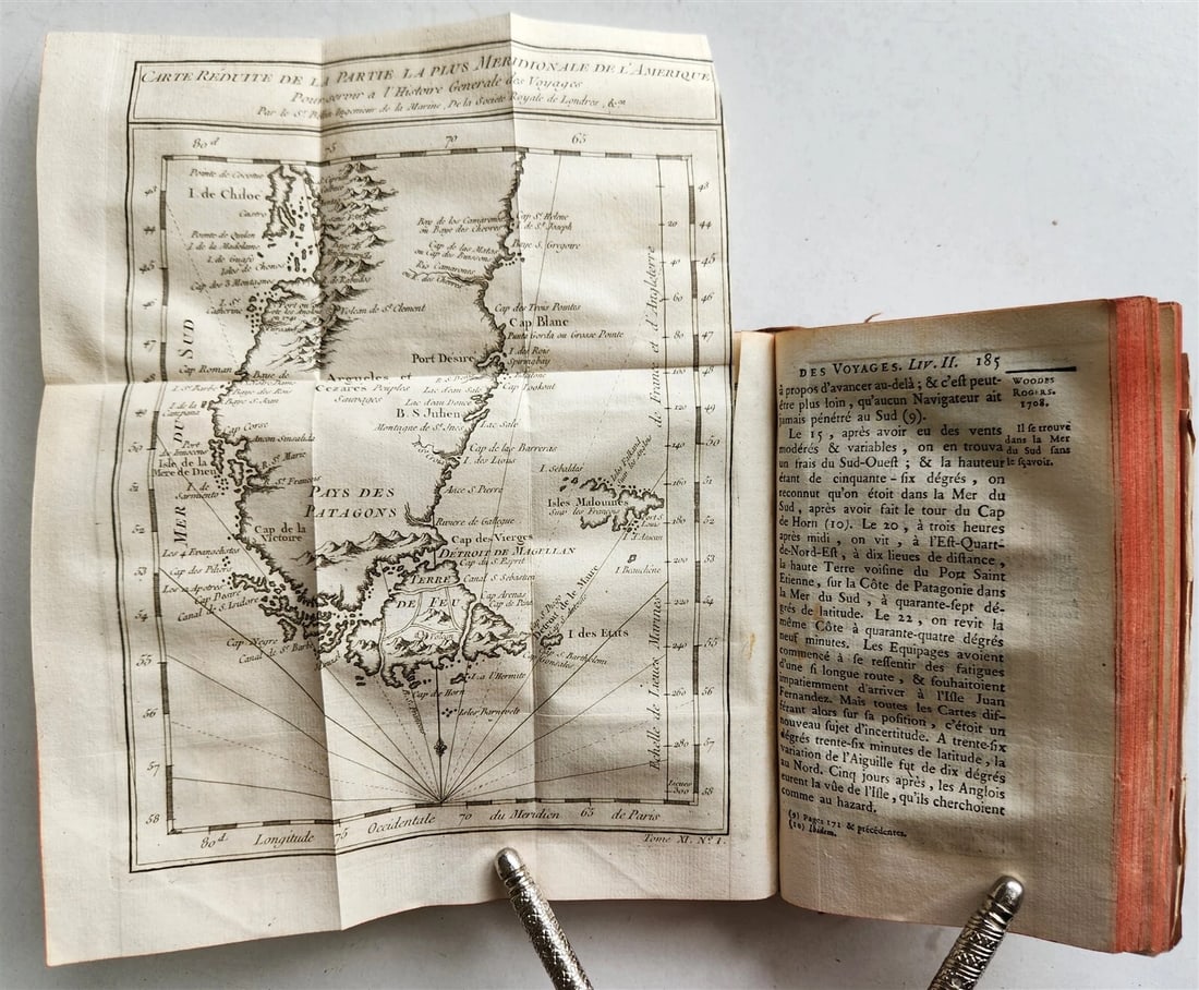 1753 HISTOIRE des VOYAGES antique illustrated S. AMERICA TRAVELS of GEORGE ANSON - 6