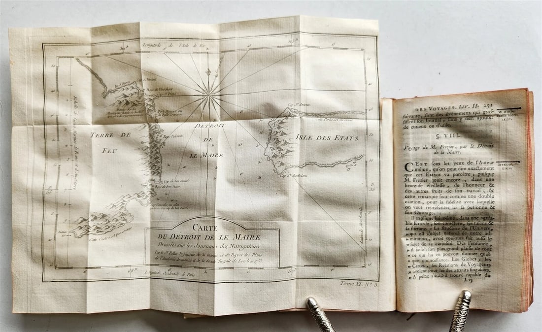 1753 HISTOIRE des VOYAGES antique illustrated S. AMERICA TRAVELS of GEORGE ANSON - 7
