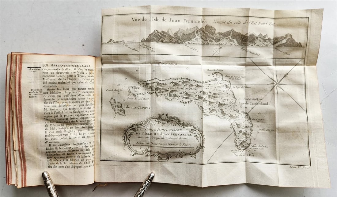1753 HISTOIRE des VOYAGES antique illustrated S. AMERICA TRAVELS of GEORGE ANSON - 9