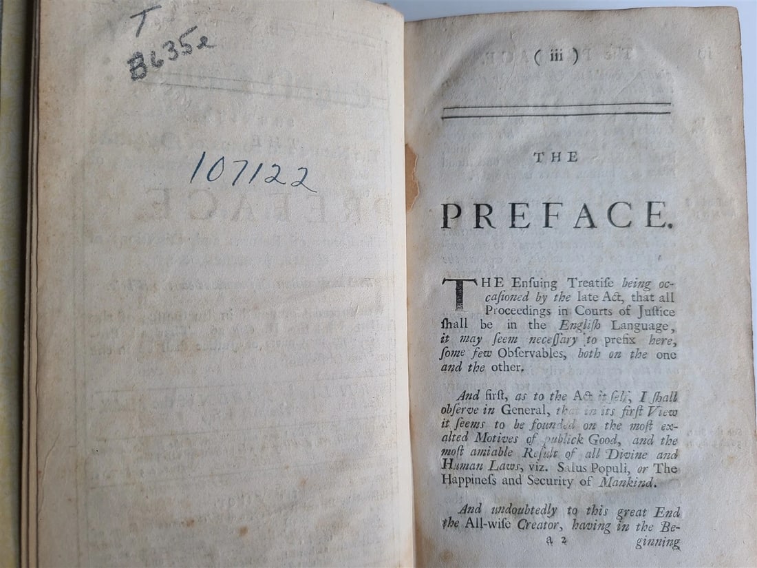1732 ENGLISH LAWYER Shewing Nature & Forms of Original Writs by W. BOHUM antique - 3