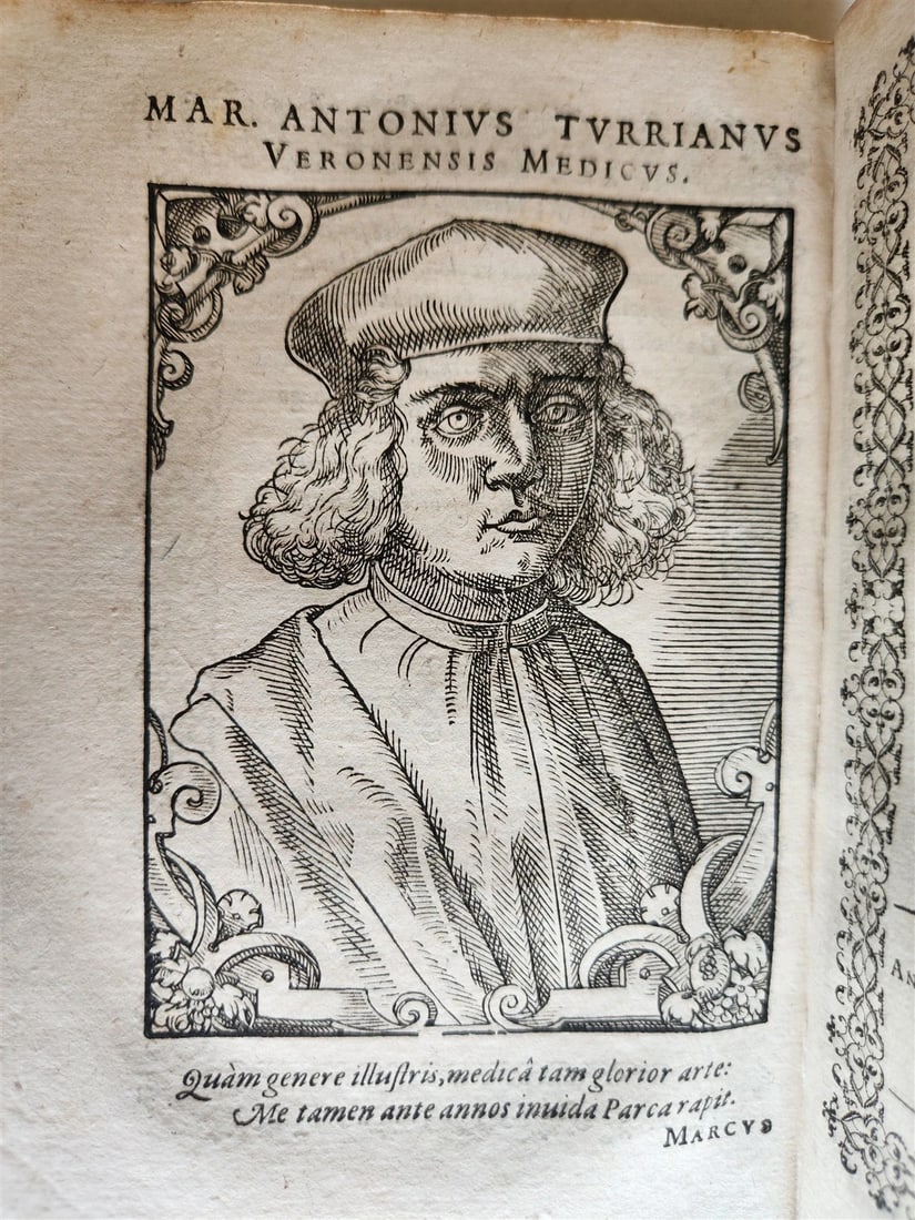 1589 PORTAITS of NOTABLE MEN ILLUSTRATED by Tobias Stimmer antique Icones sive.. - 20