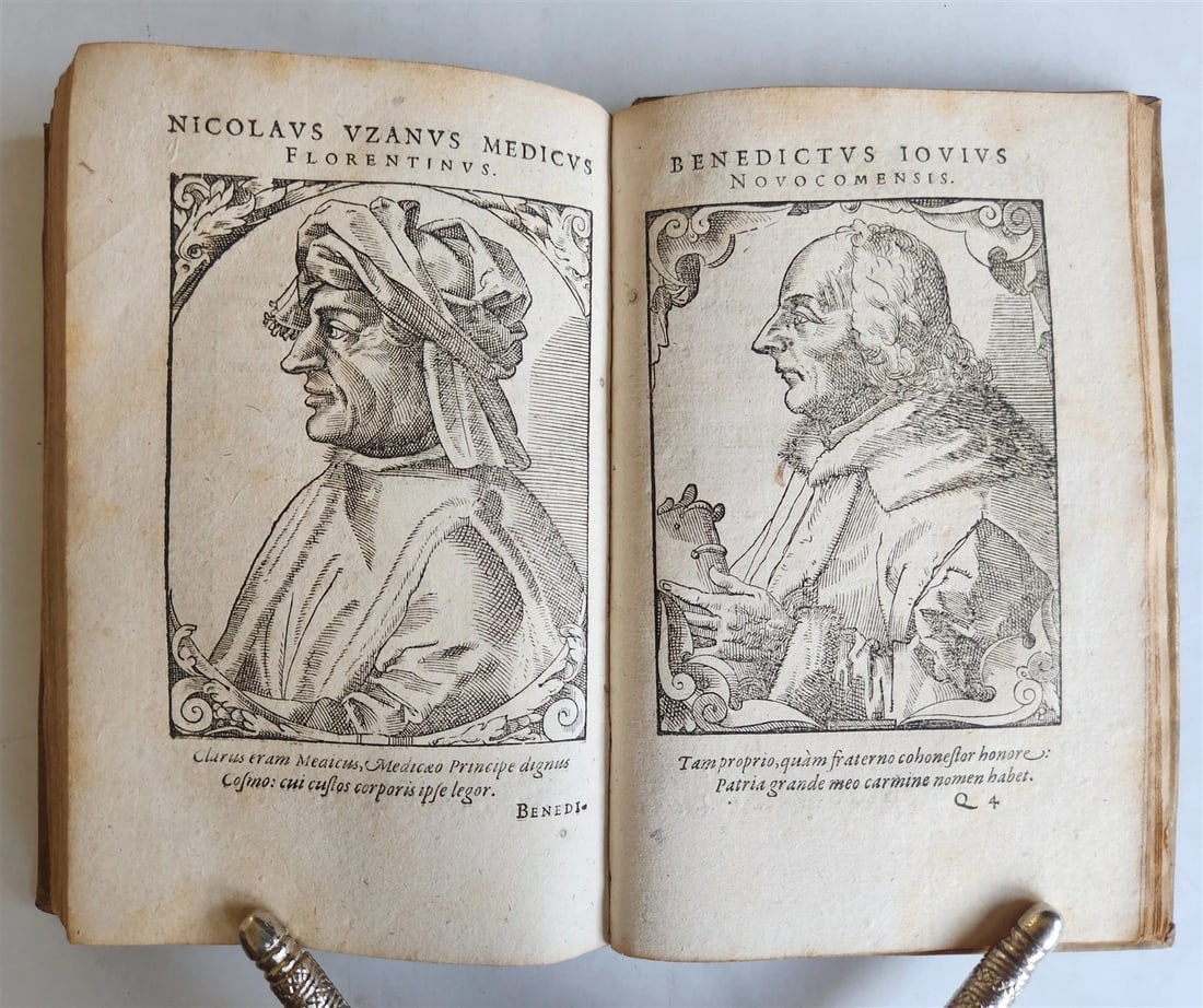 1589 PORTAITS of NOTABLE MEN ILLUSTRATED by Tobias Stimmer antique Icones sive.. - 6