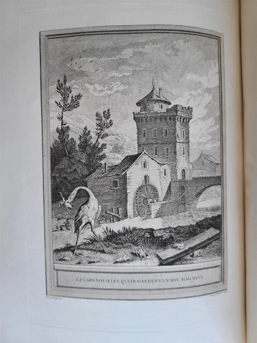 1886-87 FABLES DE LA FONTAINE ILLUSTRATED 4 FOLIO VOLUMES antique in FRENCH - 11