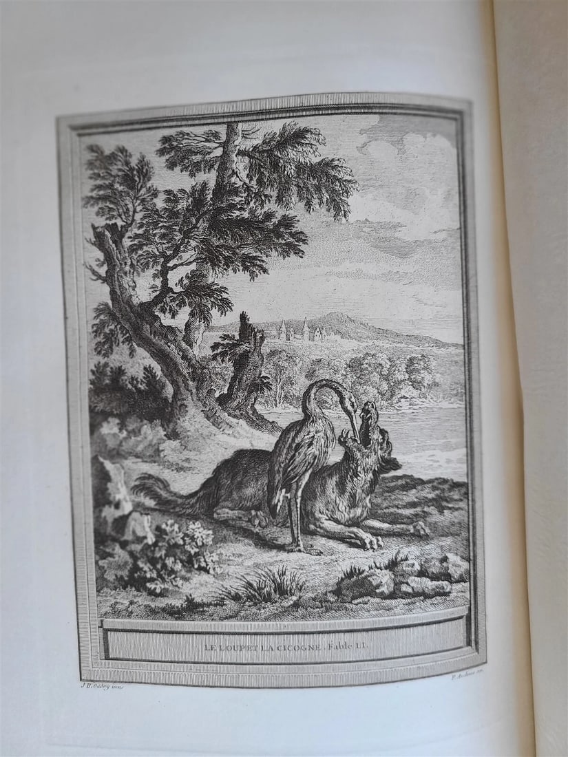 1886-87 FABLES DE LA FONTAINE ILLUSTRATED 4 FOLIO VOLUMES antique in FRENCH - 14