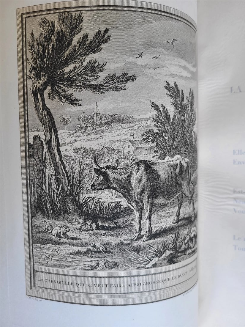 1886-87 FABLES DE LA FONTAINE ILLUSTRATED 4 FOLIO VOLUMES antique in FRENCH - 6