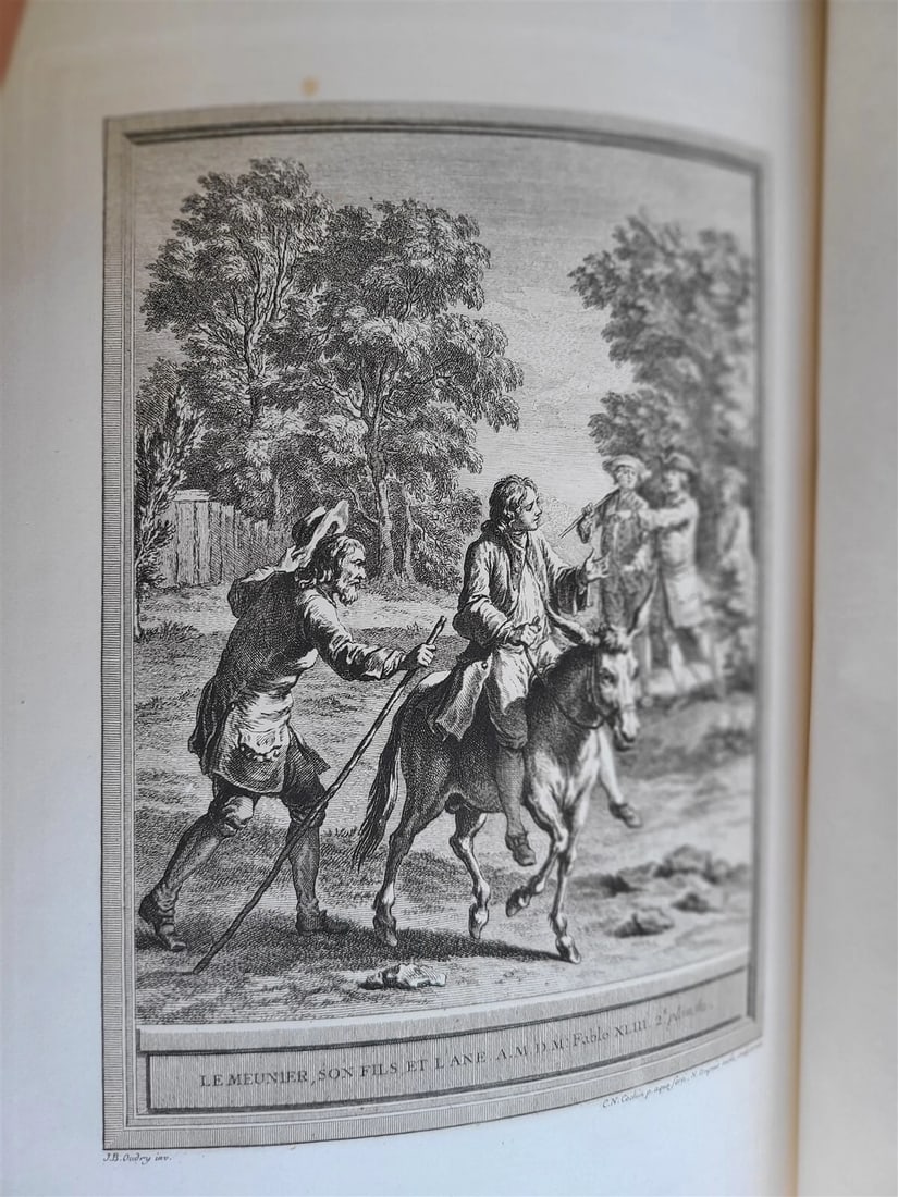 1886-87 FABLES DE LA FONTAINE ILLUSTRATED 4 FOLIO VOLUMES antique in FRENCH - 9