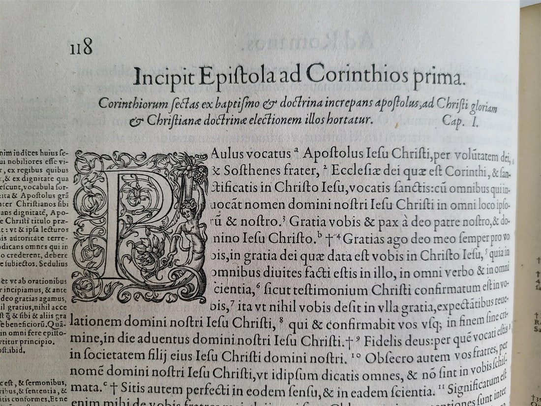 1573 BIBLE in LATIN ILLUSTRATED 3 LARGE FOLIO VOLUMES 16th century ANTIQUE - 10
