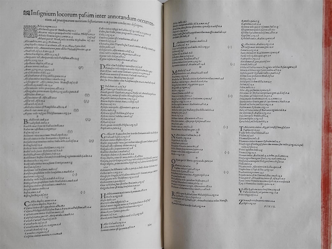 1573 BIBLE in LATIN ILLUSTRATED 3 LARGE FOLIO VOLUMES 16th century ANTIQUE - 11