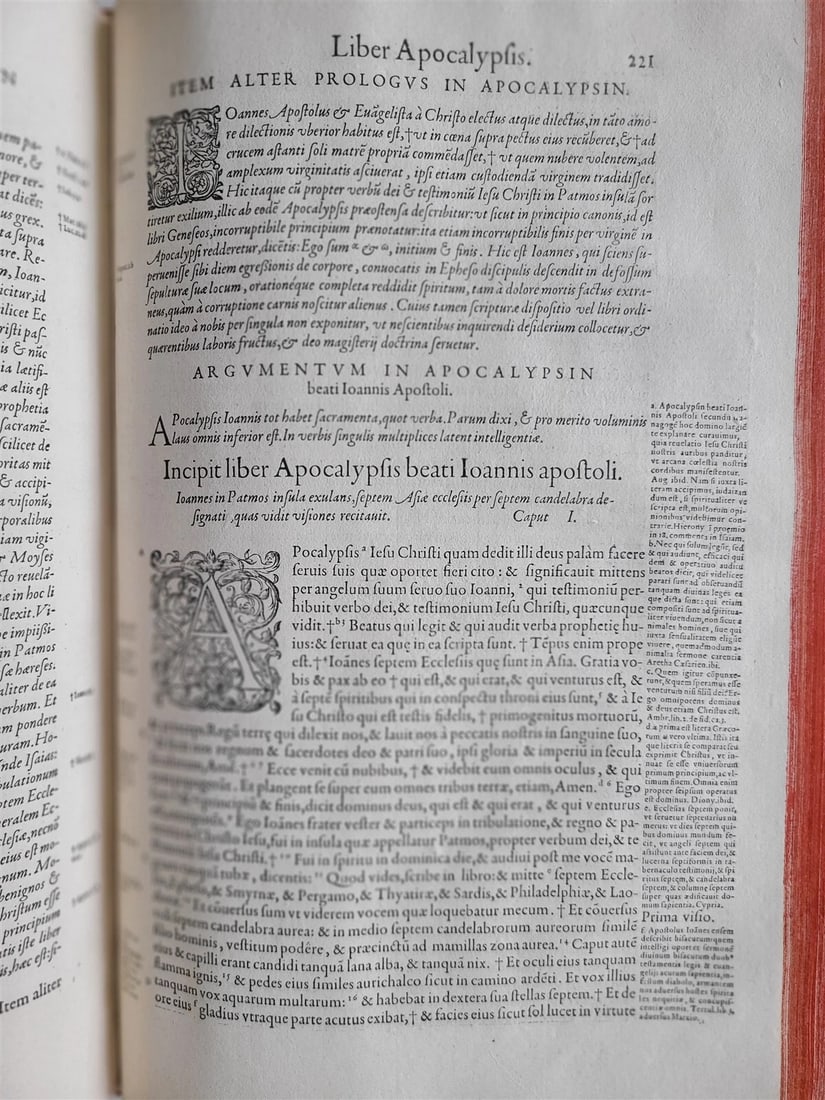 1573 BIBLE in LATIN ILLUSTRATED 3 LARGE FOLIO VOLUMES 16th century ANTIQUE - 14
