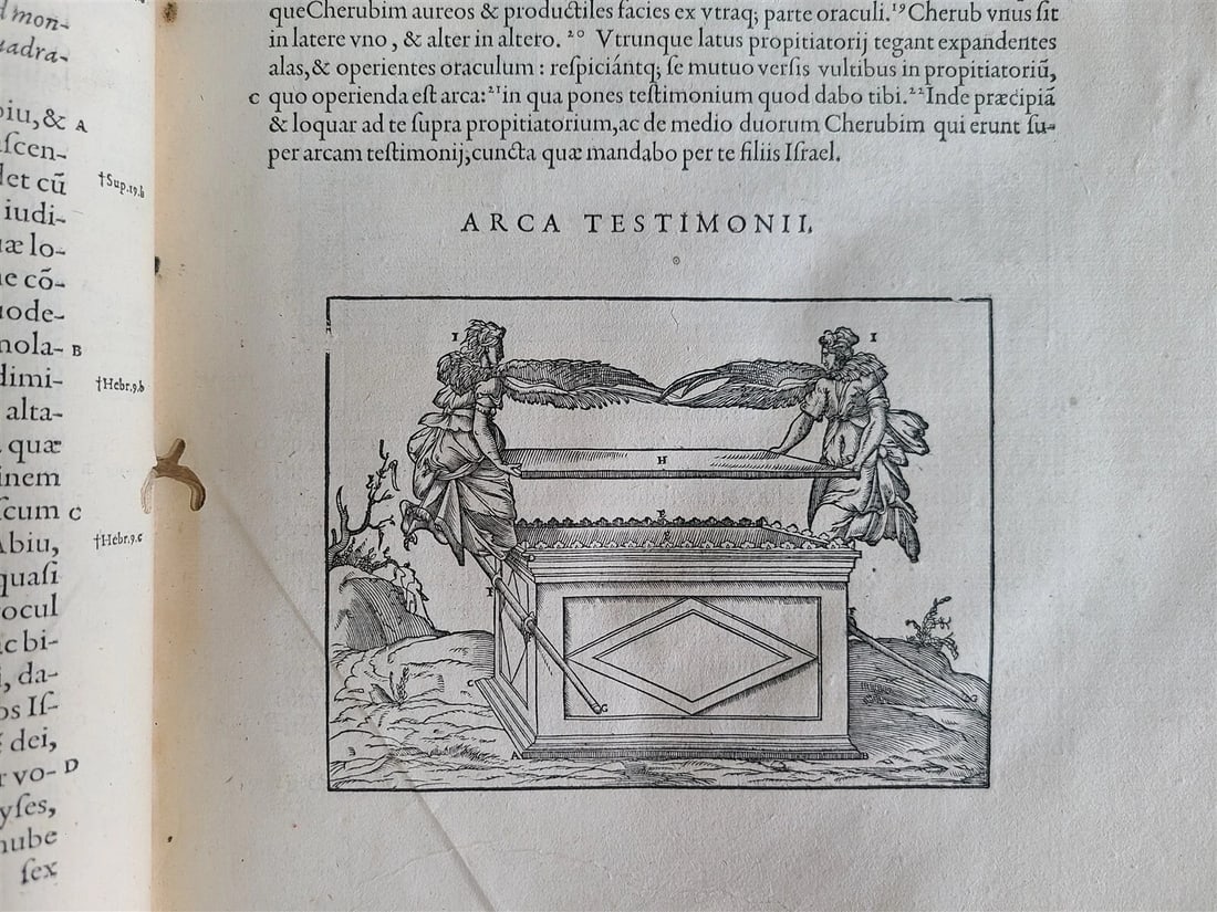 1573 BIBLE in LATIN ILLUSTRATED 3 LARGE FOLIO VOLUMES 16th century ANTIQUE - 15