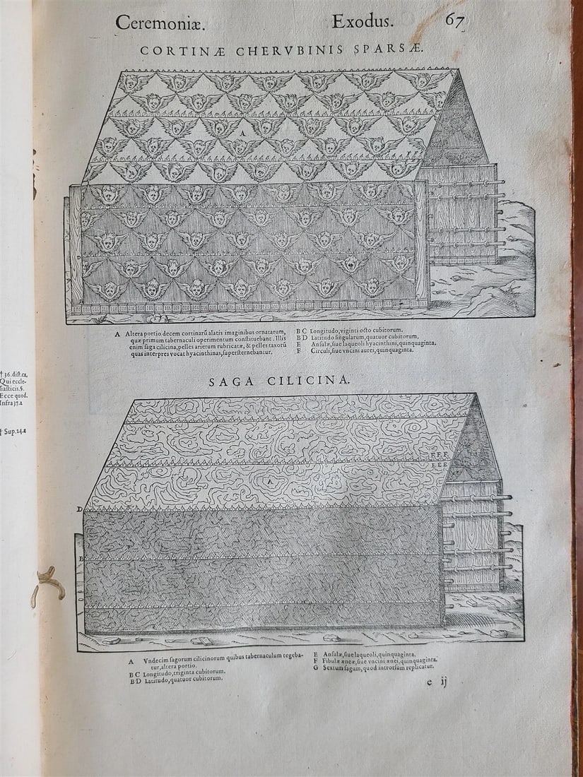 1573 BIBLE in LATIN ILLUSTRATED 3 LARGE FOLIO VOLUMES 16th century ANTIQUE - 17
