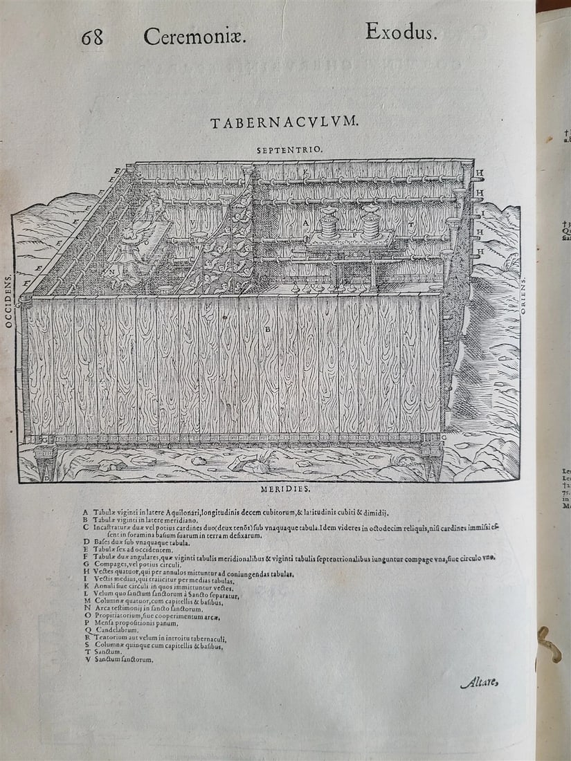 1573 BIBLE in LATIN ILLUSTRATED 3 LARGE FOLIO VOLUMES 16th century ANTIQUE - 18