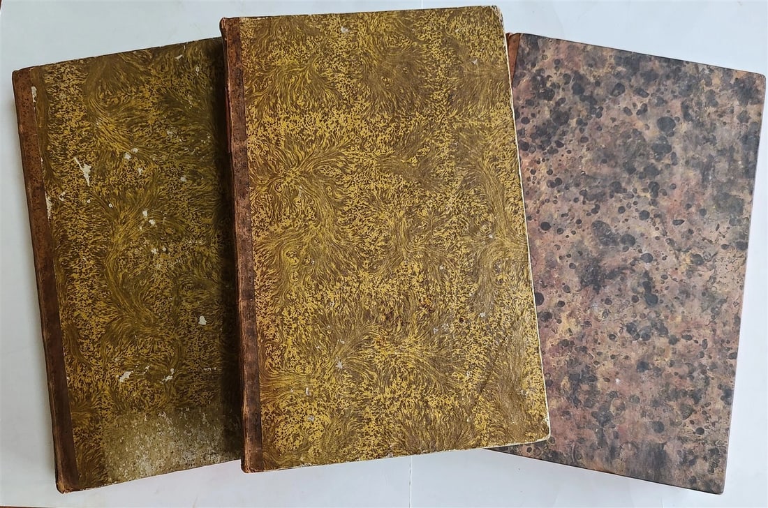 1573 BIBLE in LATIN ILLUSTRATED 3 LARGE FOLIO VOLUMES 16th century ANTIQUE - 2
