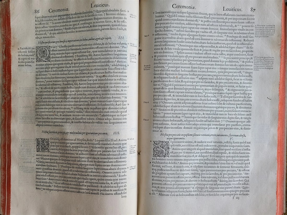 1573 BIBLE in LATIN ILLUSTRATED 3 LARGE FOLIO VOLUMES 16th century ANTIQUE - 6