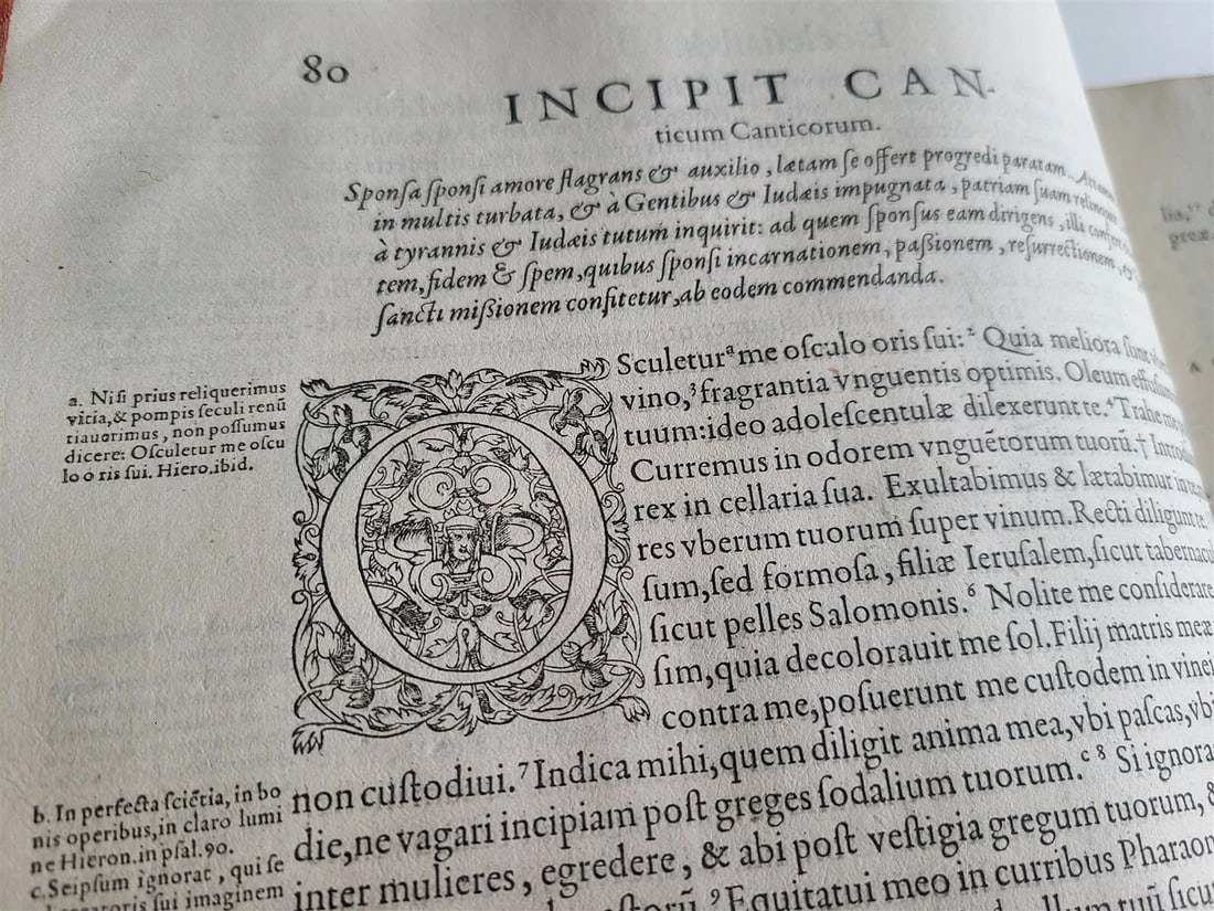 1573 BIBLE in LATIN ILLUSTRATED 3 LARGE FOLIO VOLUMES 16th century ANTIQUE - 7