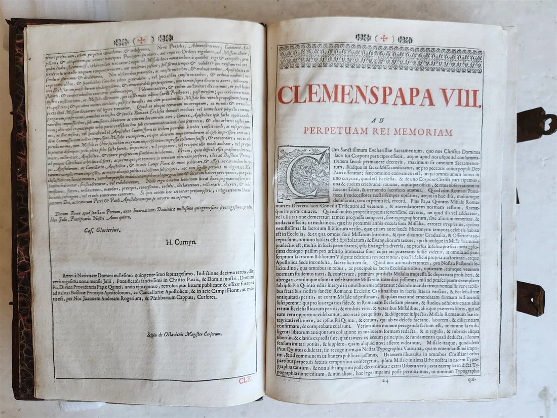 1743 MISSALE ROMANUM antique NICELY DECORATED FOLIO illustrated - 11