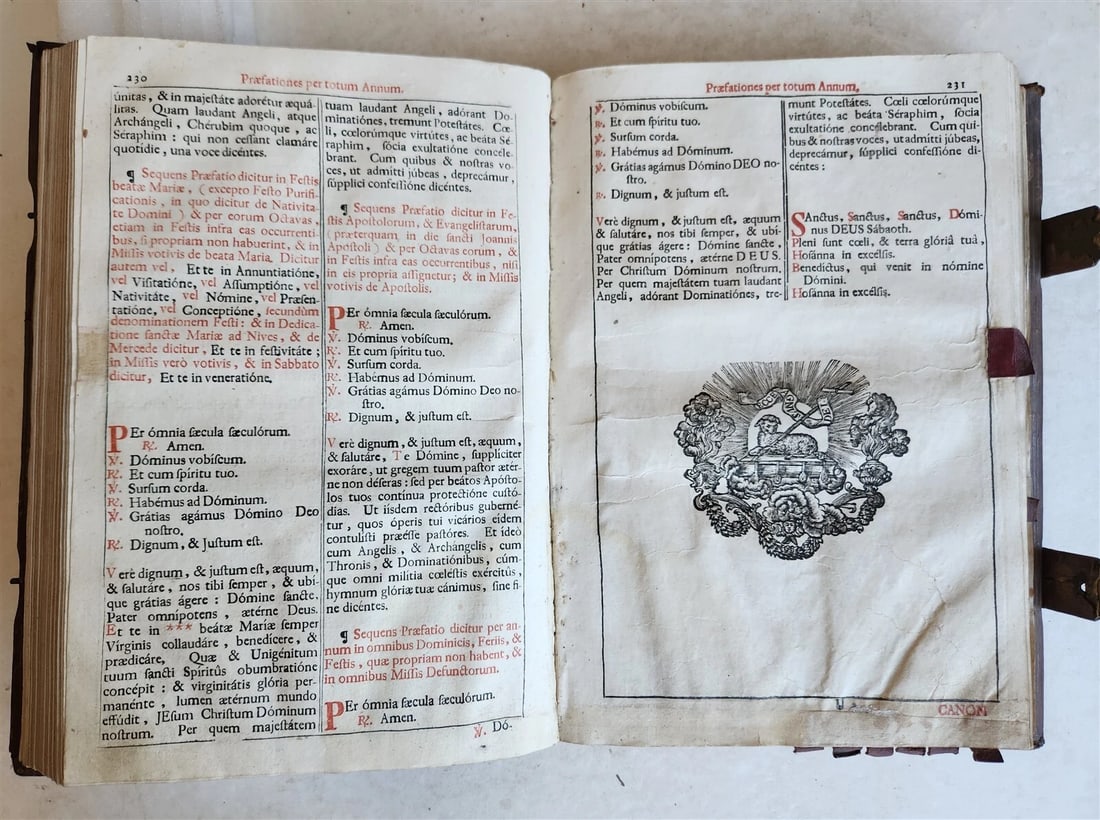 1743 MISSALE ROMANUM antique NICELY DECORATED FOLIO illustrated - 12
