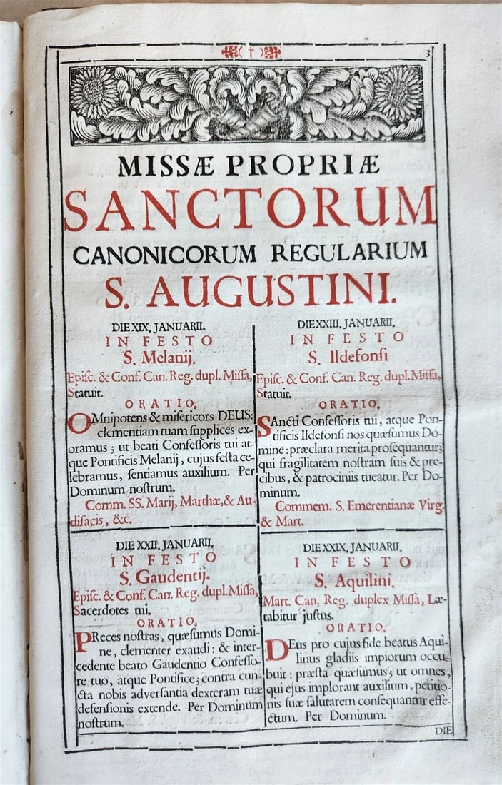 1743 MISSALE ROMANUM antique NICELY DECORATED FOLIO illustrated - 13
