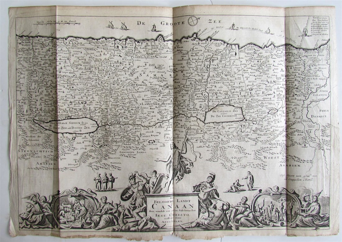 1730 BIBLE in DUTCH ILLUSTRATED w/ MAPS antique MASSIVE FOLIO BIBLIA - 5