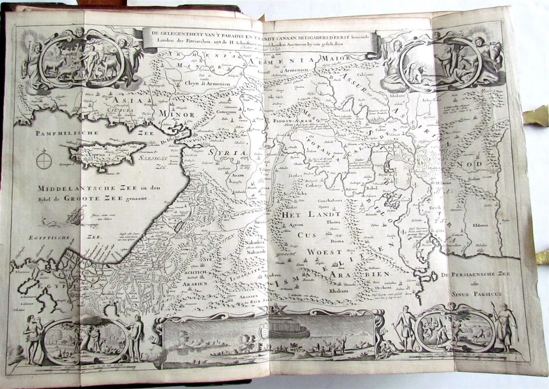 1730 BIBLE in DUTCH ILLUSTRATED w/ MAPS antique MASSIVE FOLIO BIBLIA - 6