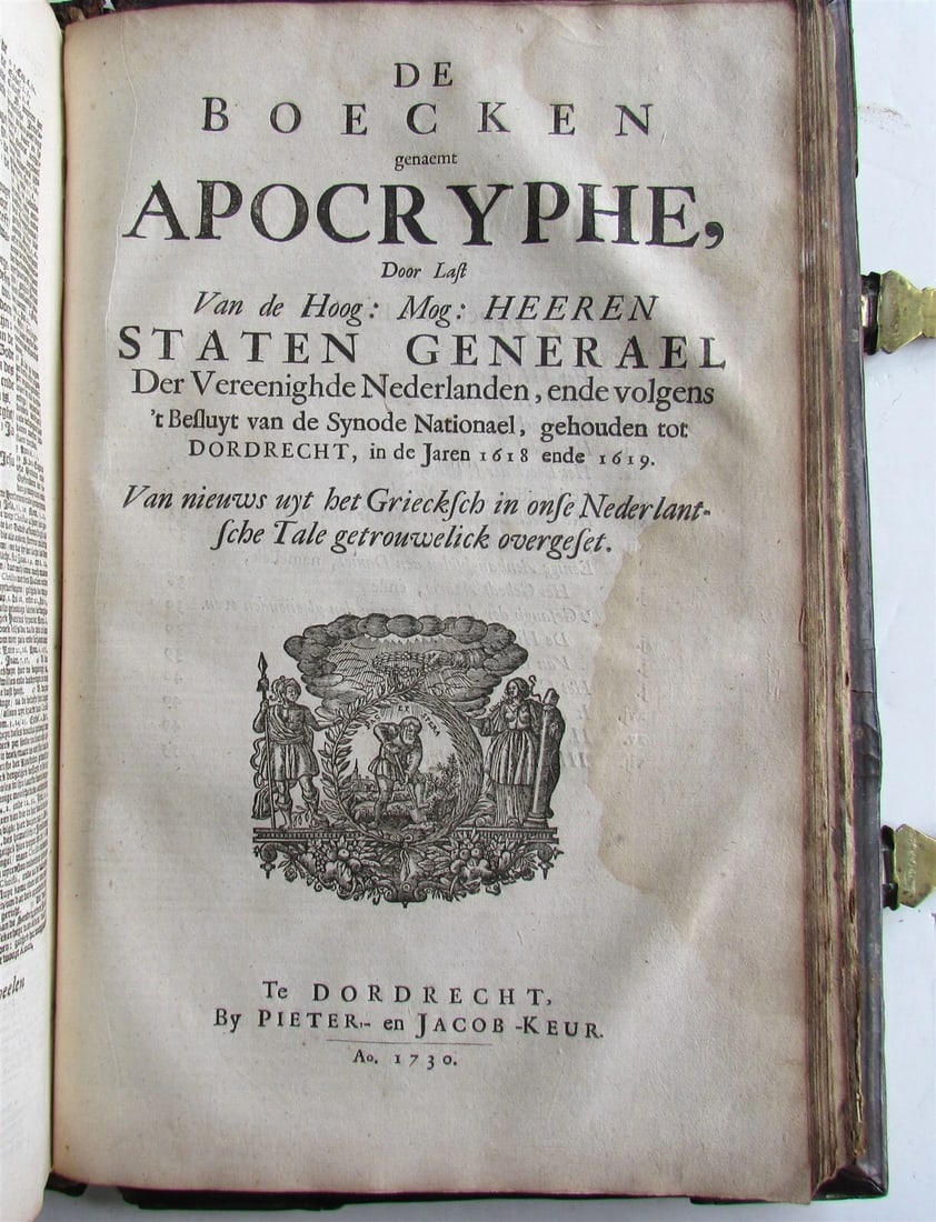 1730 BIBLE in DUTCH ILLUSTRATED w/ MAPS antique MASSIVE FOLIO BIBLIA - 8
