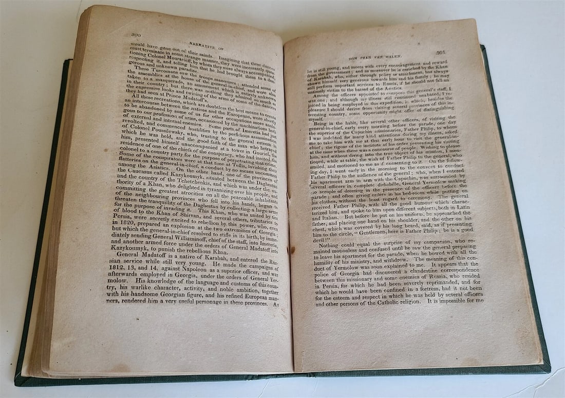1828 DON JUAN VAN HALEN IMPRISONMENT by INQUISITION HIS JORNEY to RUSSIA antique - 4