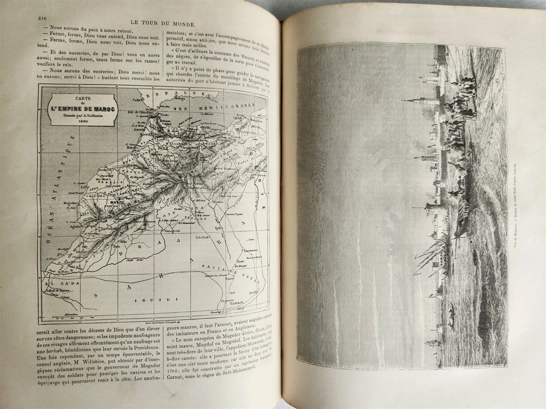 1860 HISTORY VOYAGES ILLUSTRATED antique AFRICA JAPAN USA NORTH POLE CAUCASUS - 10