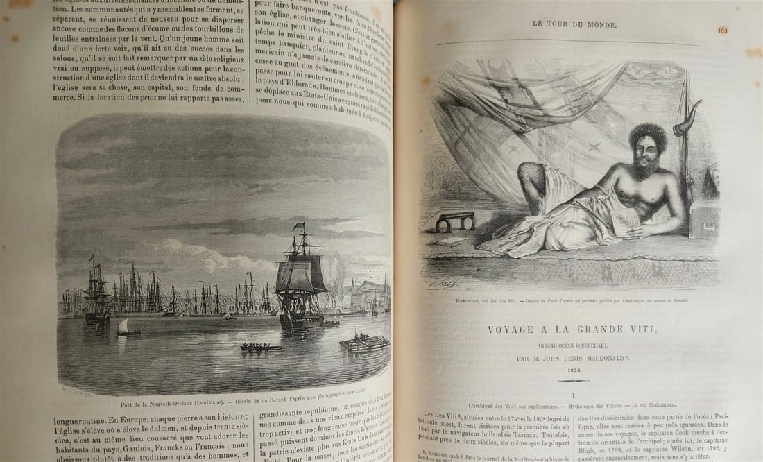 1860 HISTORY VOYAGES ILLUSTRATED antique AFRICA JAPAN USA NORTH POLE CAUCASUS - 13