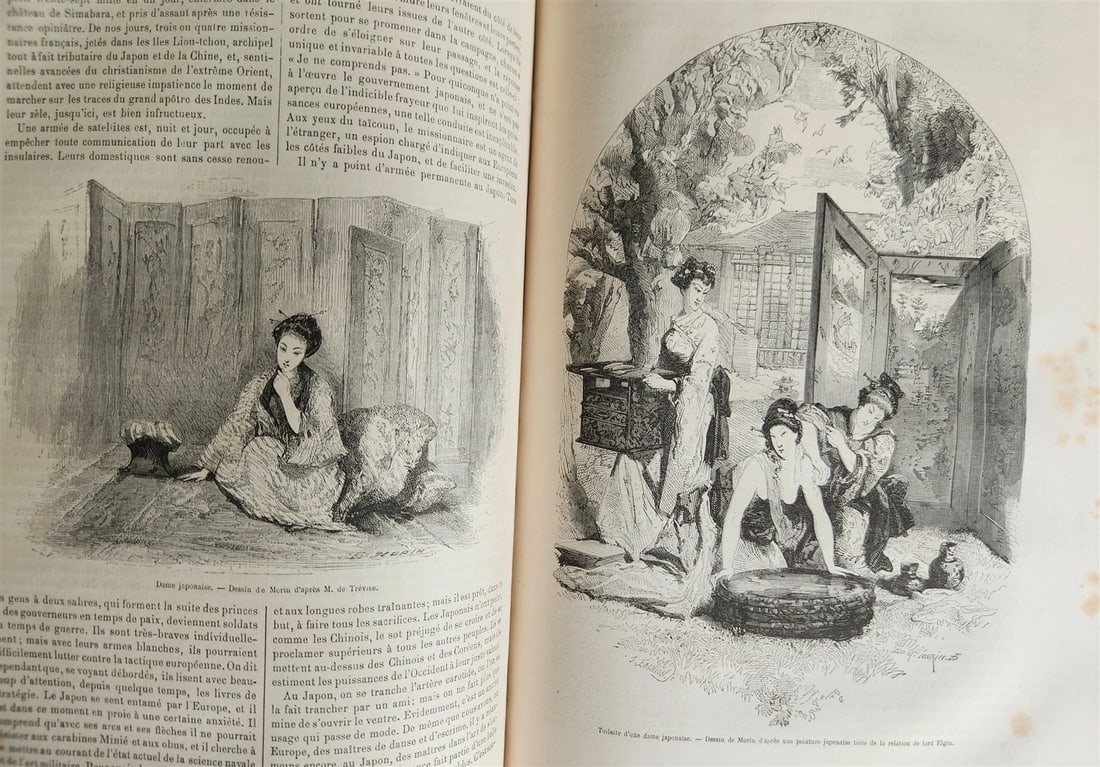1860 HISTORY VOYAGES ILLUSTRATED antique AFRICA JAPAN USA NORTH POLE CAUCASUS - 15