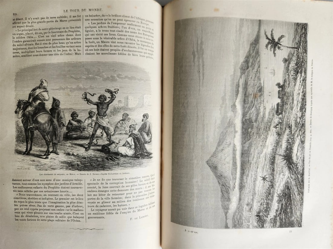 1860 HISTORY VOYAGES ILLUSTRATED antique AFRICA JAPAN USA NORTH POLE CAUCASUS - 9