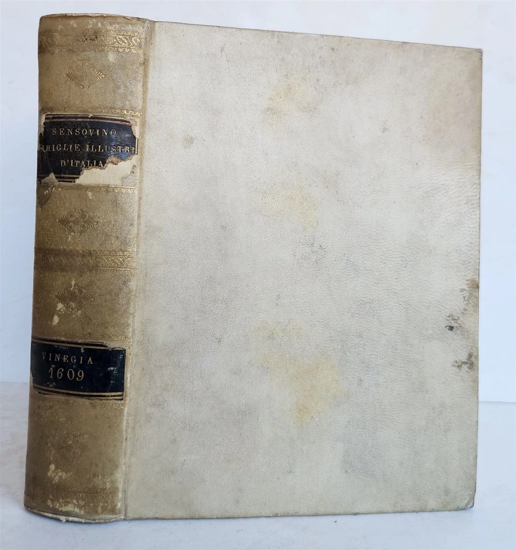 1609 DELLA ORIGINE et de FATTI DELLE FAMIGLIE ILLUSTRI D'ITALIA antique VELLUM - 2
