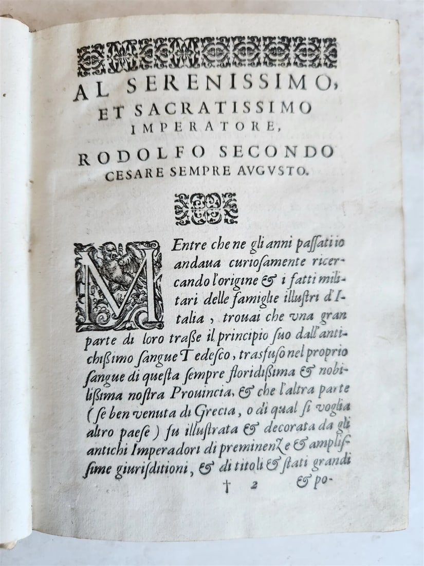 1609 DELLA ORIGINE et de FATTI DELLE FAMIGLIE ILLUSTRI D'ITALIA antique VELLUM - 3