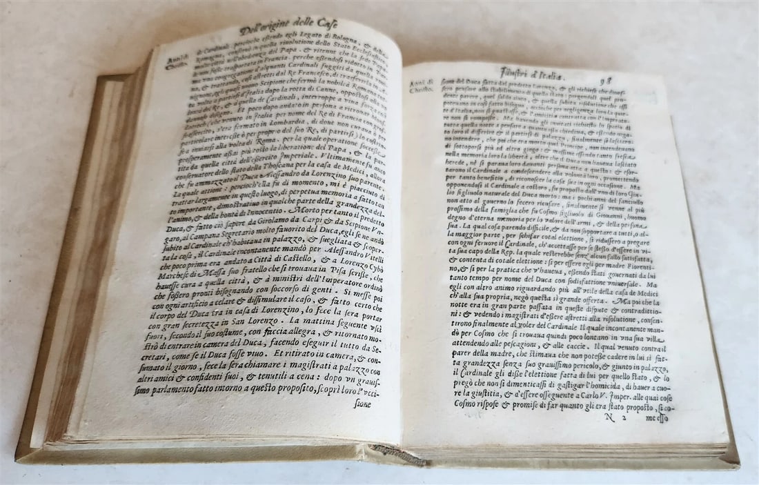 1609 DELLA ORIGINE et de FATTI DELLE FAMIGLIE ILLUSTRI D'ITALIA antique VELLUM - 5