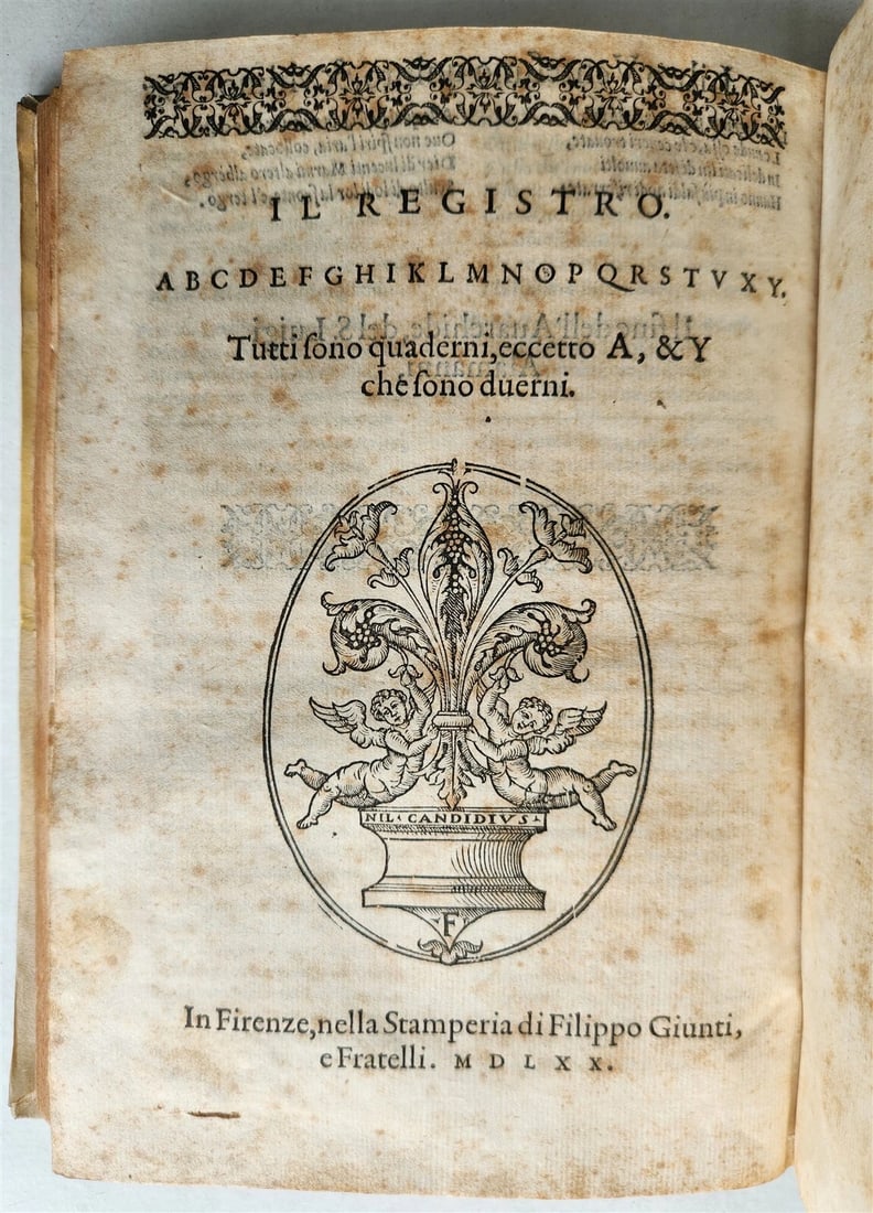 1570 La Avarchide del s. Luigi Alamanni POETRY antique VELLUM BOUND 16th CENTURY - 14