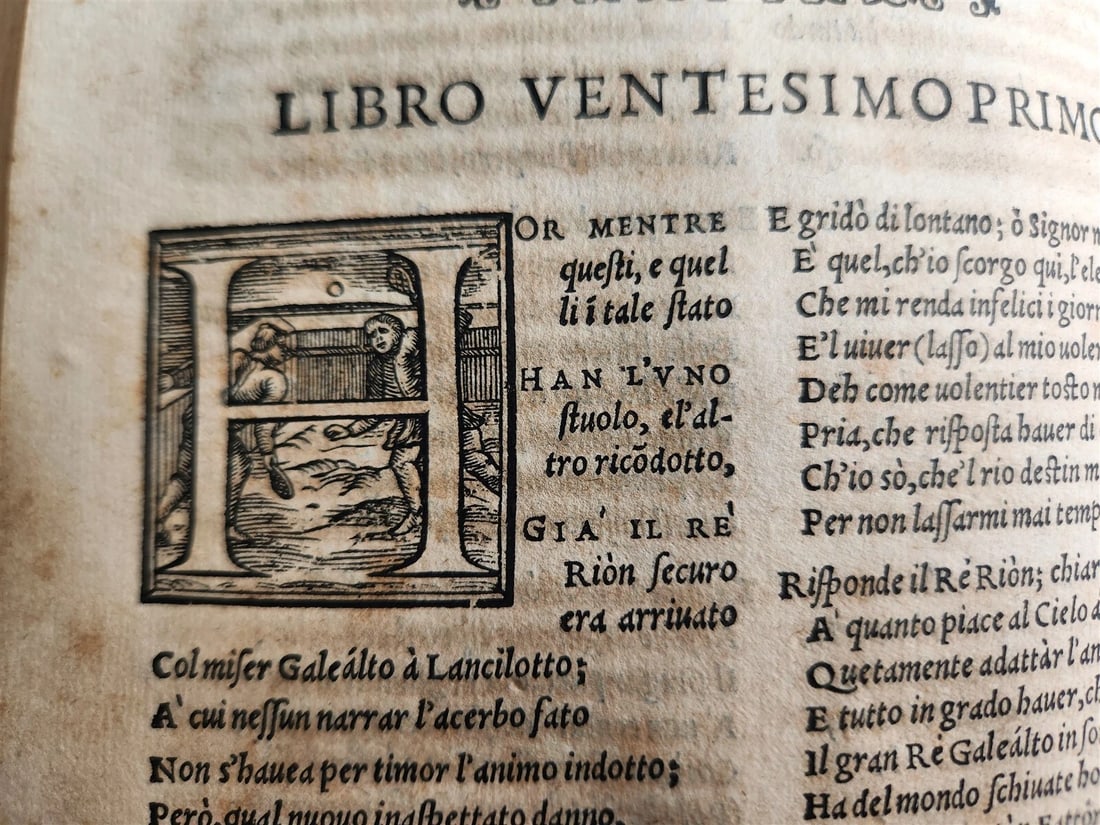 1570 La Avarchide del s. Luigi Alamanni POETRY antique VELLUM BOUND 16th CENTURY - 15
