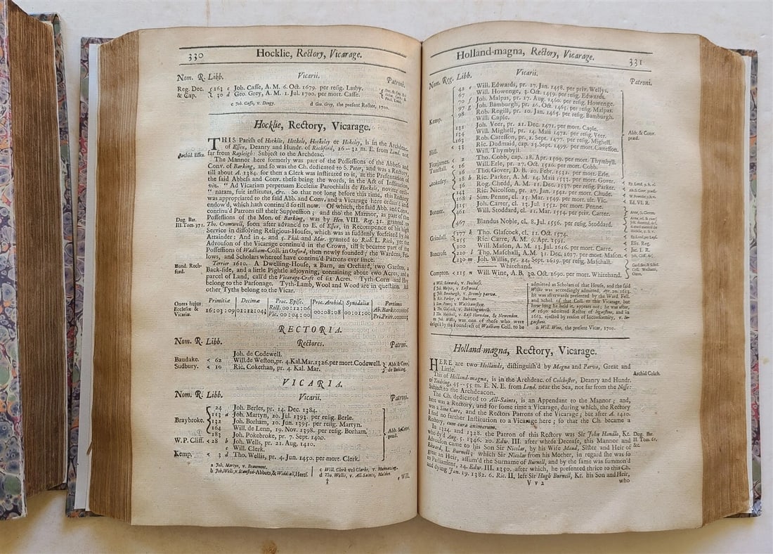 1708 HISTORY of DIOCESE of LONDON 2 FOLIO VOLUMES ILLUSTRATED antique - 13