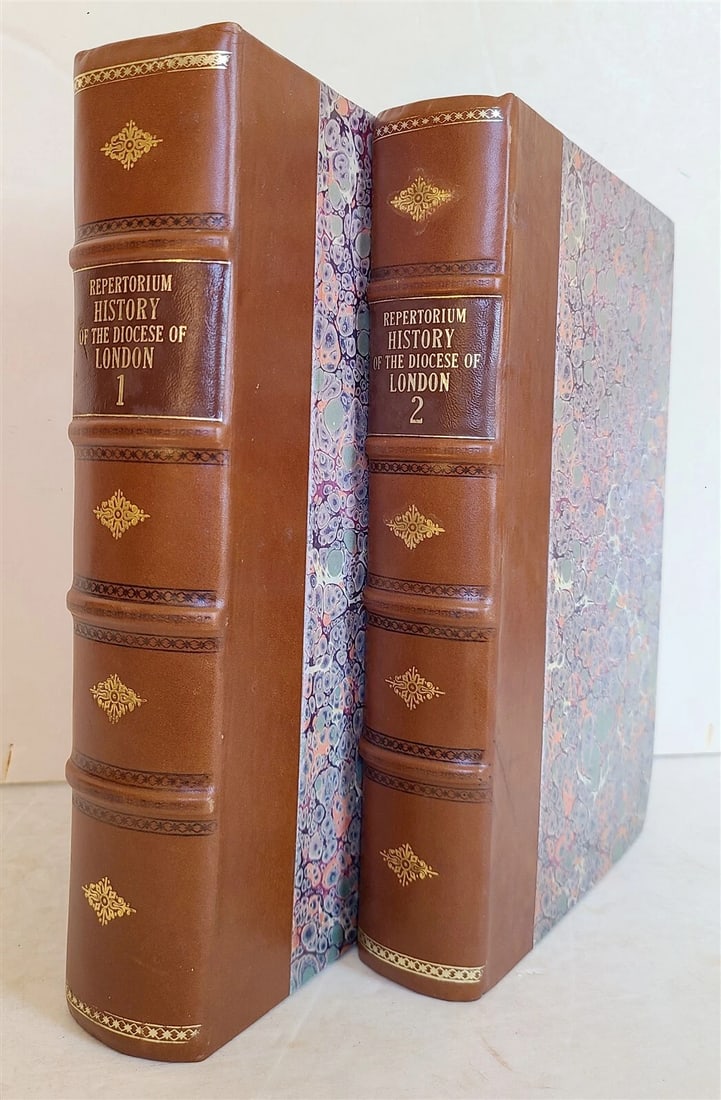 1708 HISTORY of DIOCESE of LONDON 2 FOLIO VOLUMES ILLUSTRATED antique - 2