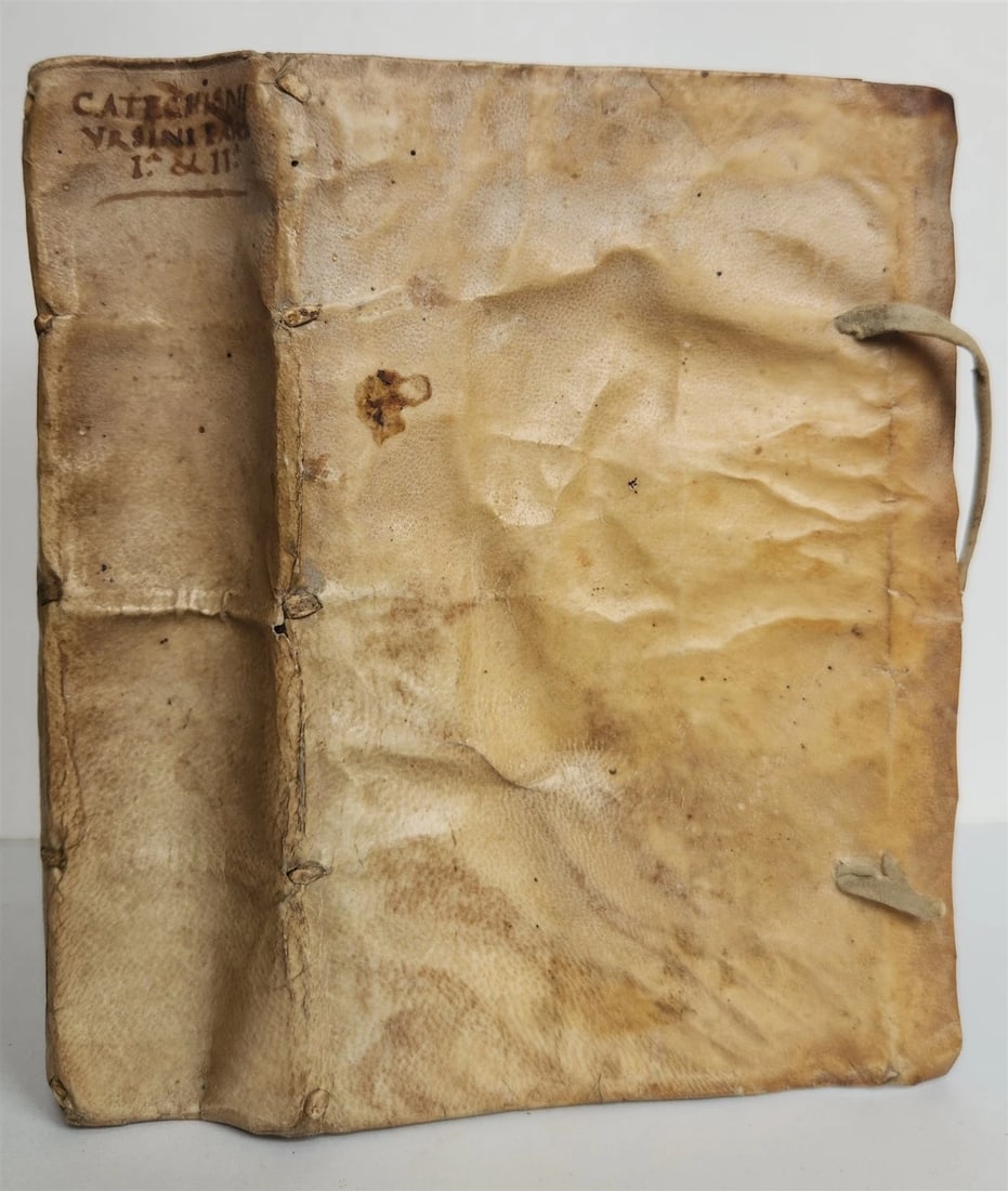 1593 PROTESTANT THEOLOGY by ZACHARIAE URSINI antique vellum 16th CENTURY - 2
