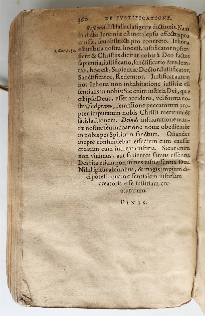 1593 PROTESTANT THEOLOGY by ZACHARIAE URSINI antique vellum 16th CENTURY - 5