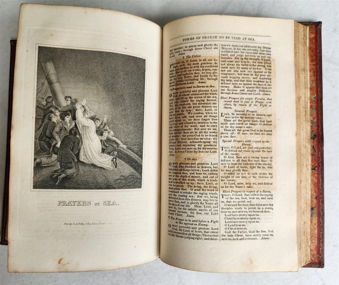 1818 BOOK of COMMON PRAYER antique ORIGINAL BEAUTIFUL BINDING illustrated - 11