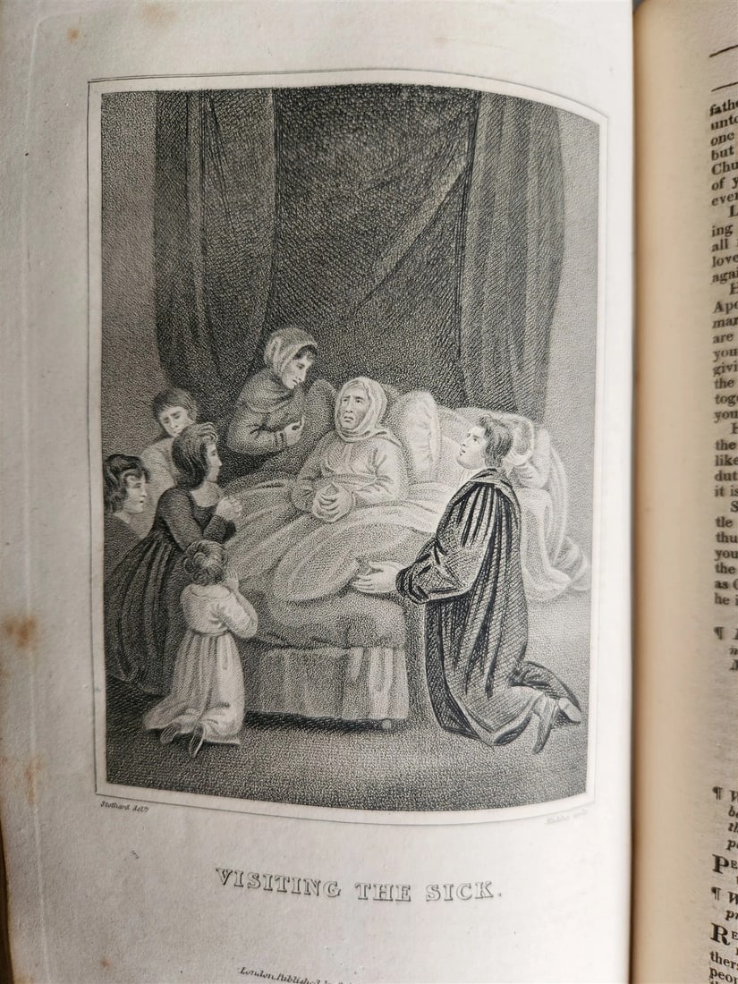 1818 BOOK of COMMON PRAYER antique ORIGINAL BEAUTIFUL BINDING illustrated - 13