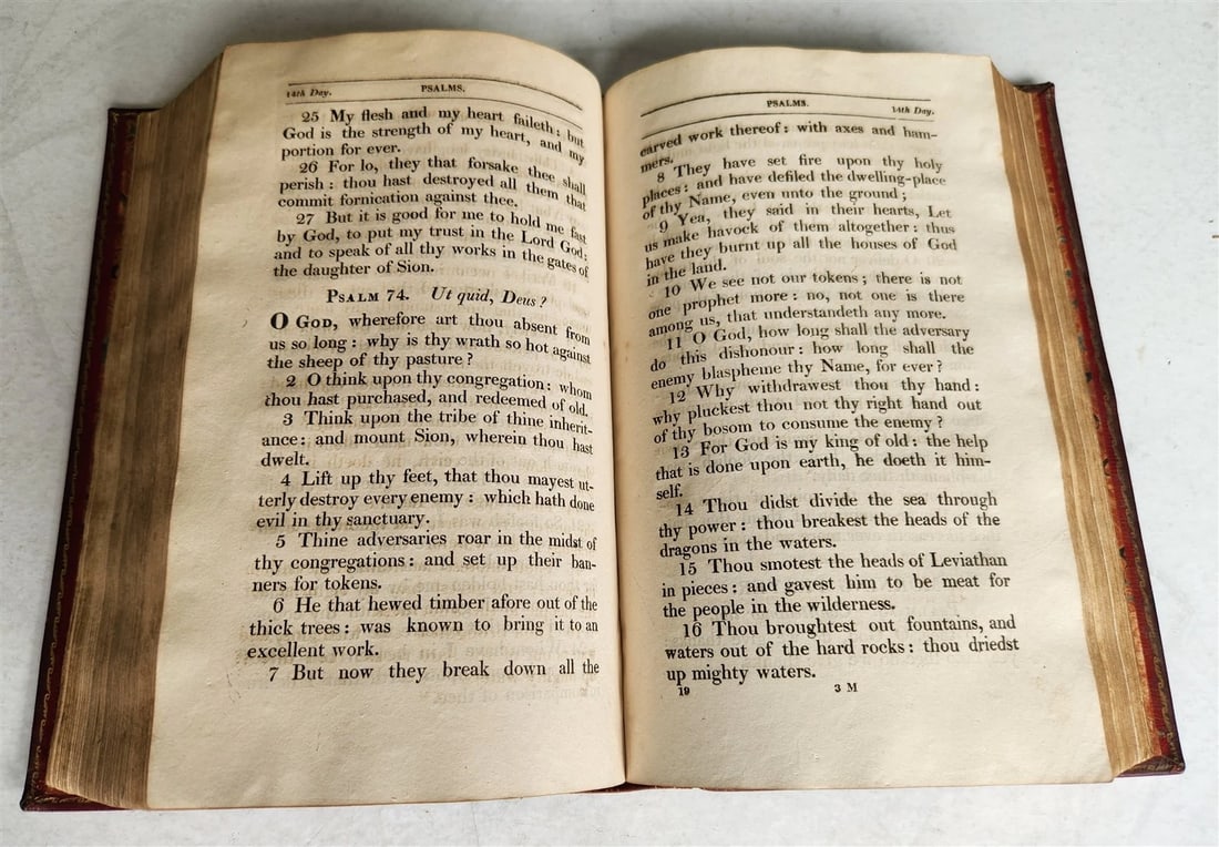 1818 BOOK of COMMON PRAYER antique ORIGINAL BEAUTIFUL BINDING illustrated - 8