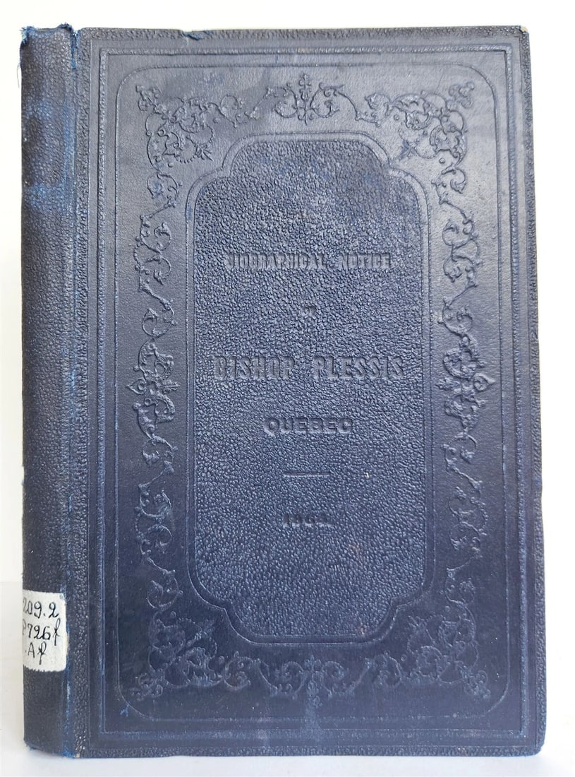 1864 JOSEPH-OCTAVE PLESSIS BISHOP of QUEBEC BIOGRAPHICAL NOTICE antique - 2
