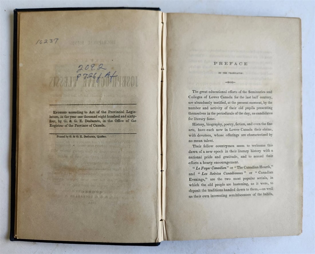 1864 JOSEPH-OCTAVE PLESSIS BISHOP of QUEBEC BIOGRAPHICAL NOTICE antique - 4
