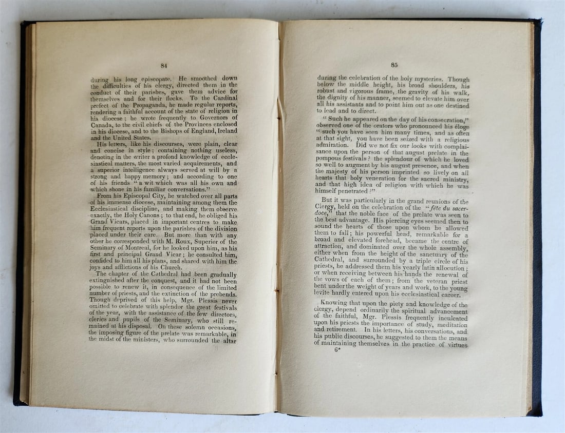 1864 JOSEPH-OCTAVE PLESSIS BISHOP of QUEBEC BIOGRAPHICAL NOTICE antique - 5