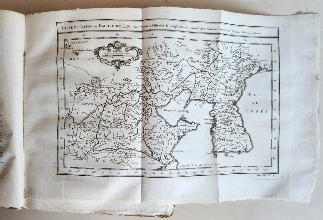 1749 HISTORY of VOYAGES by Prevost antique ILLUSTRATED JORNEY to CHINA & TIBET - 3