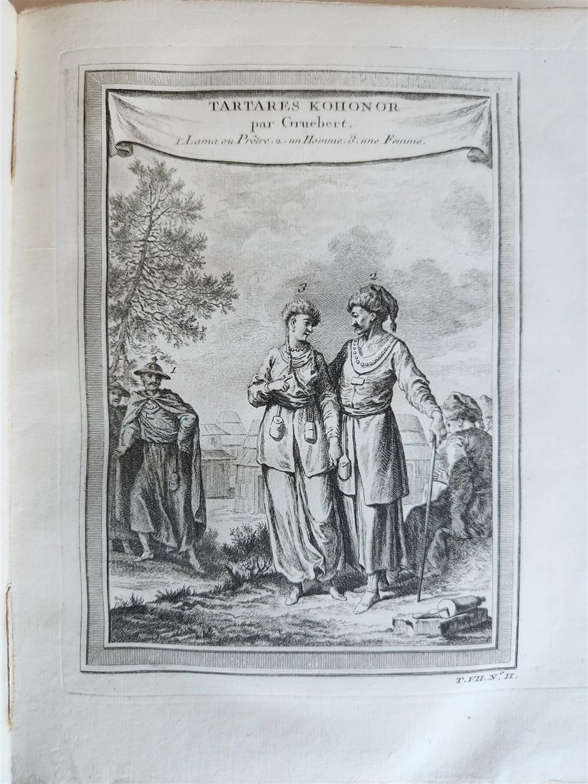1749 HISTORY of VOYAGES by Prevost antique ILLUSTRATED JORNEY to CHINA & TIBET - 5