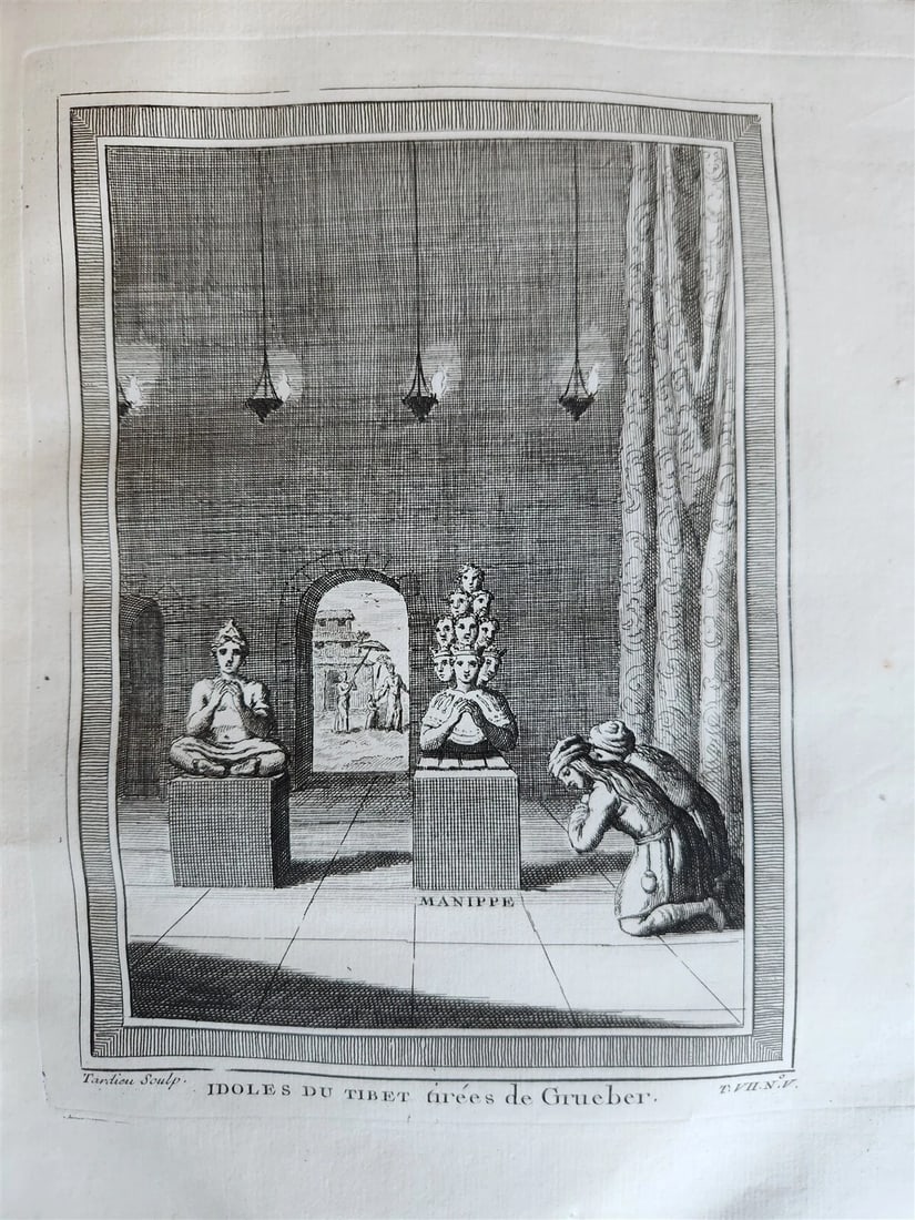 1749 HISTORY of VOYAGES by Prevost antique ILLUSTRATED JORNEY to CHINA & TIBET - 8