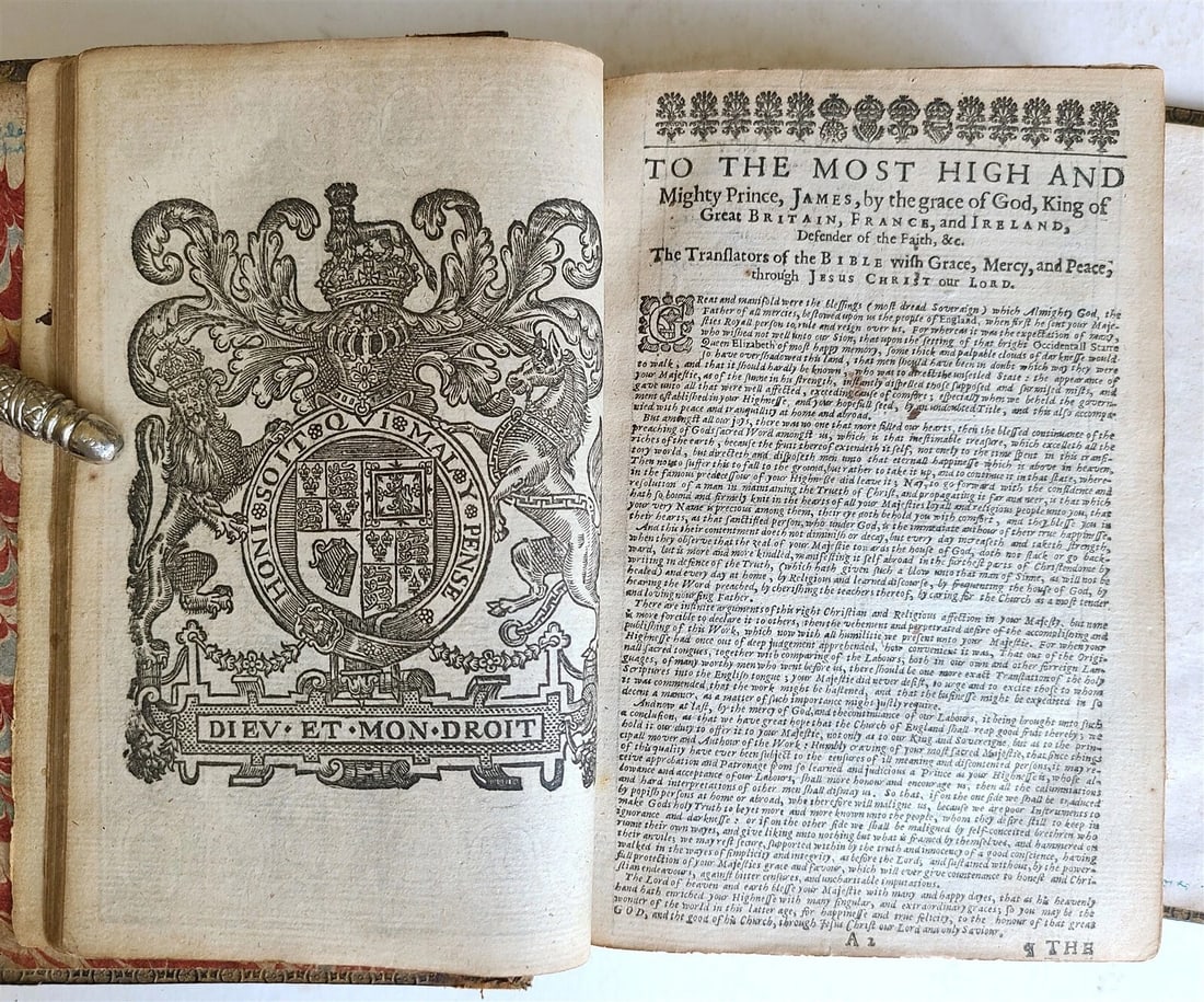 1640 BIBLE ENGLISH ANTIQUE Robert Barker & John Bill ILLUSTRATED original biding - 18