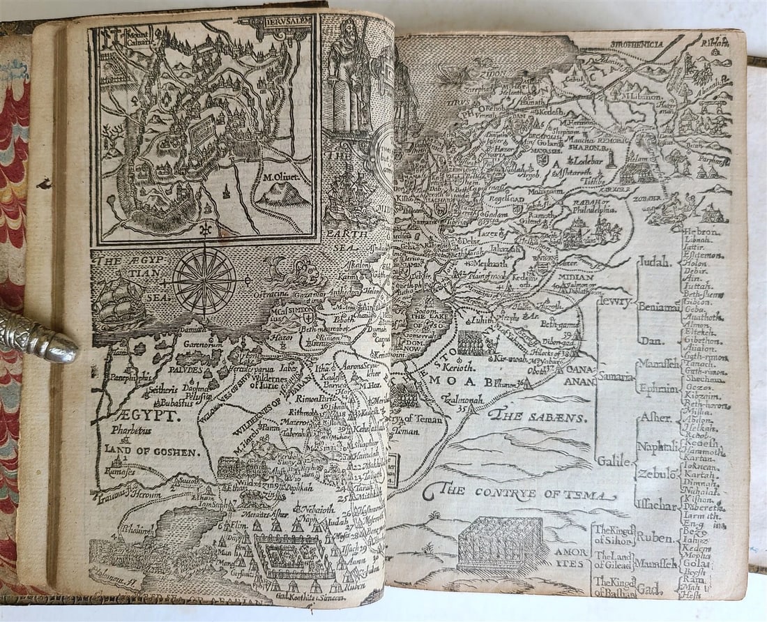 1640 BIBLE ENGLISH ANTIQUE Robert Barker & John Bill ILLUSTRATED original biding - 4